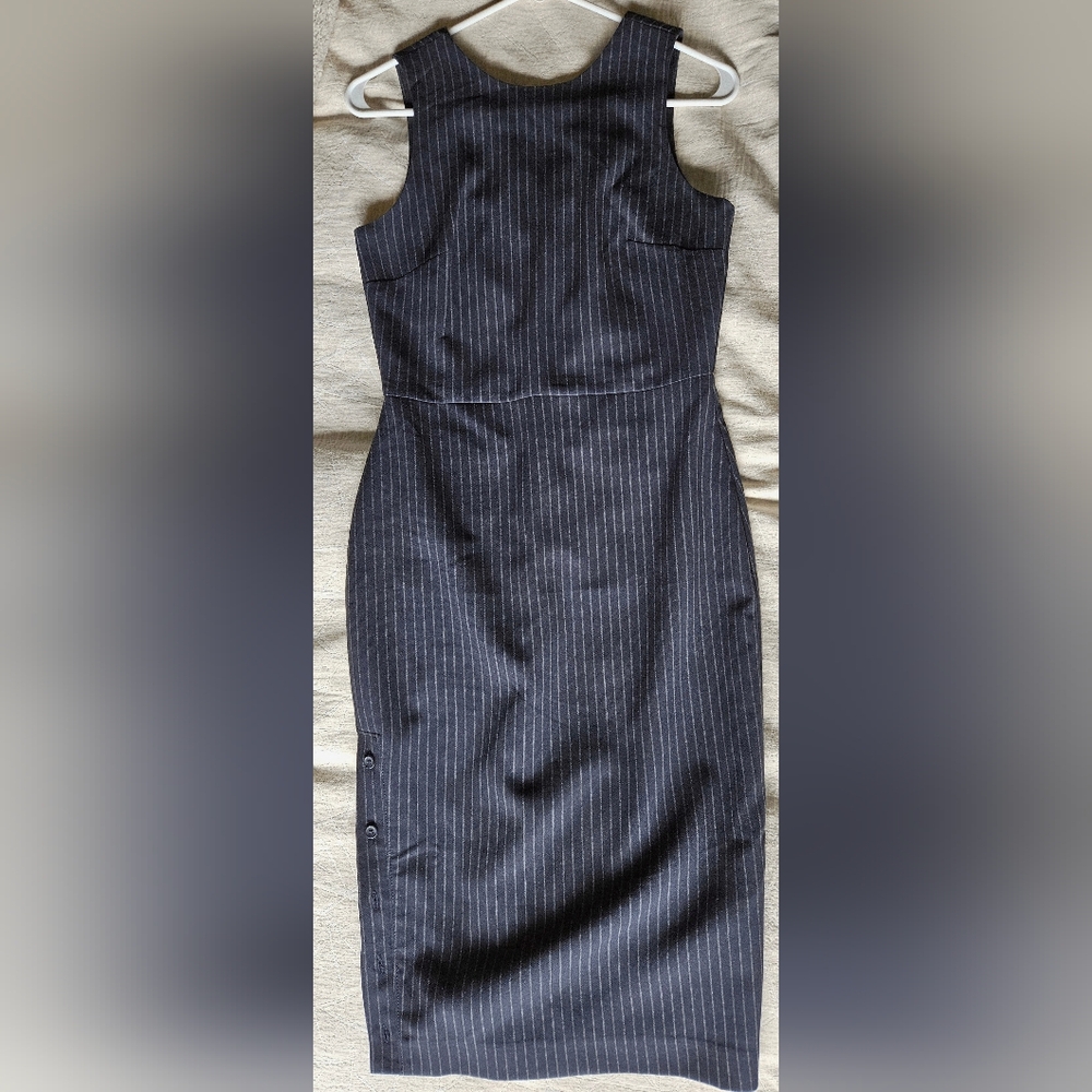 Banana Republic Navy Pinstripe Dress